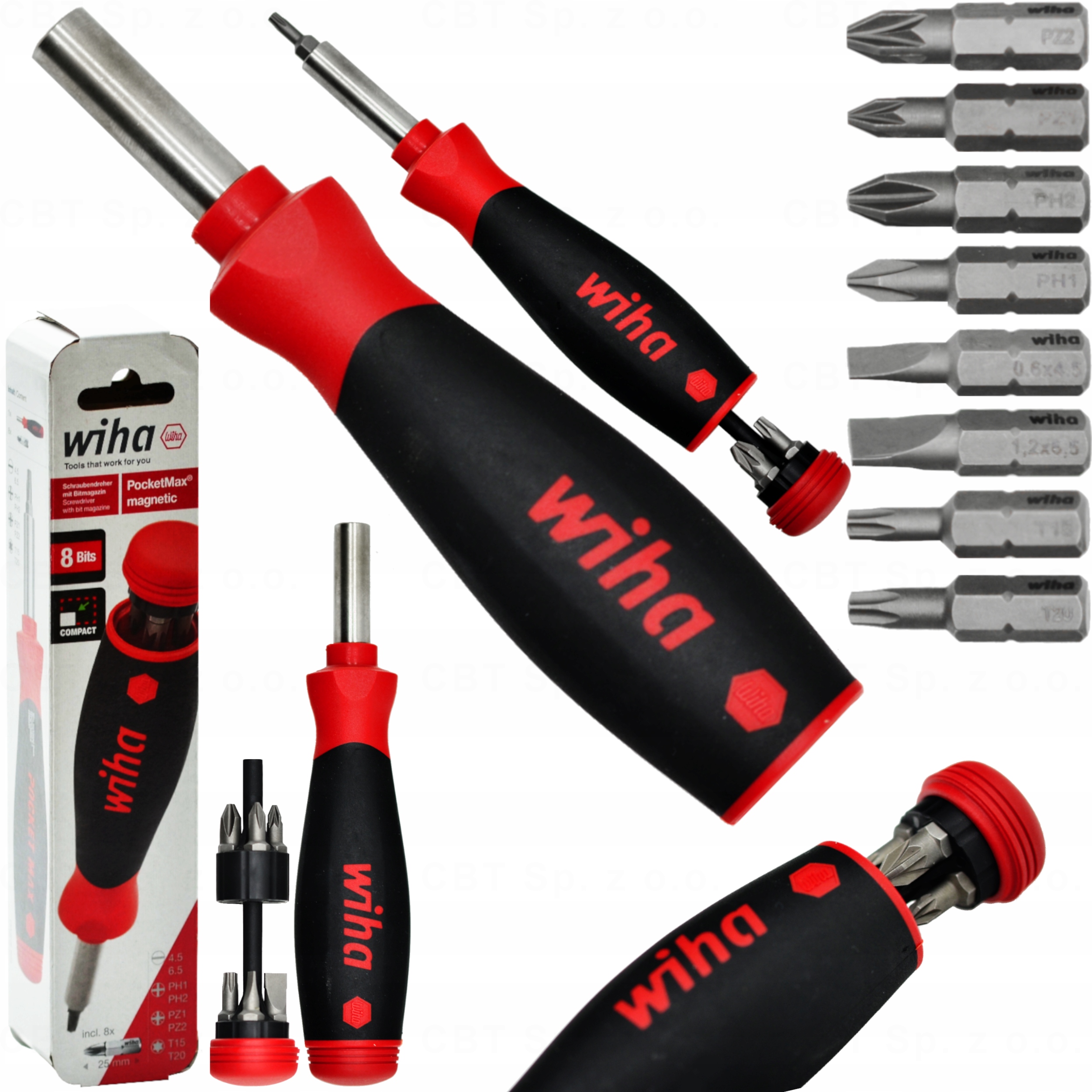 WKRĘTAK Z MAG BITÓW POCKET MAX WIHA 1/4" 45292