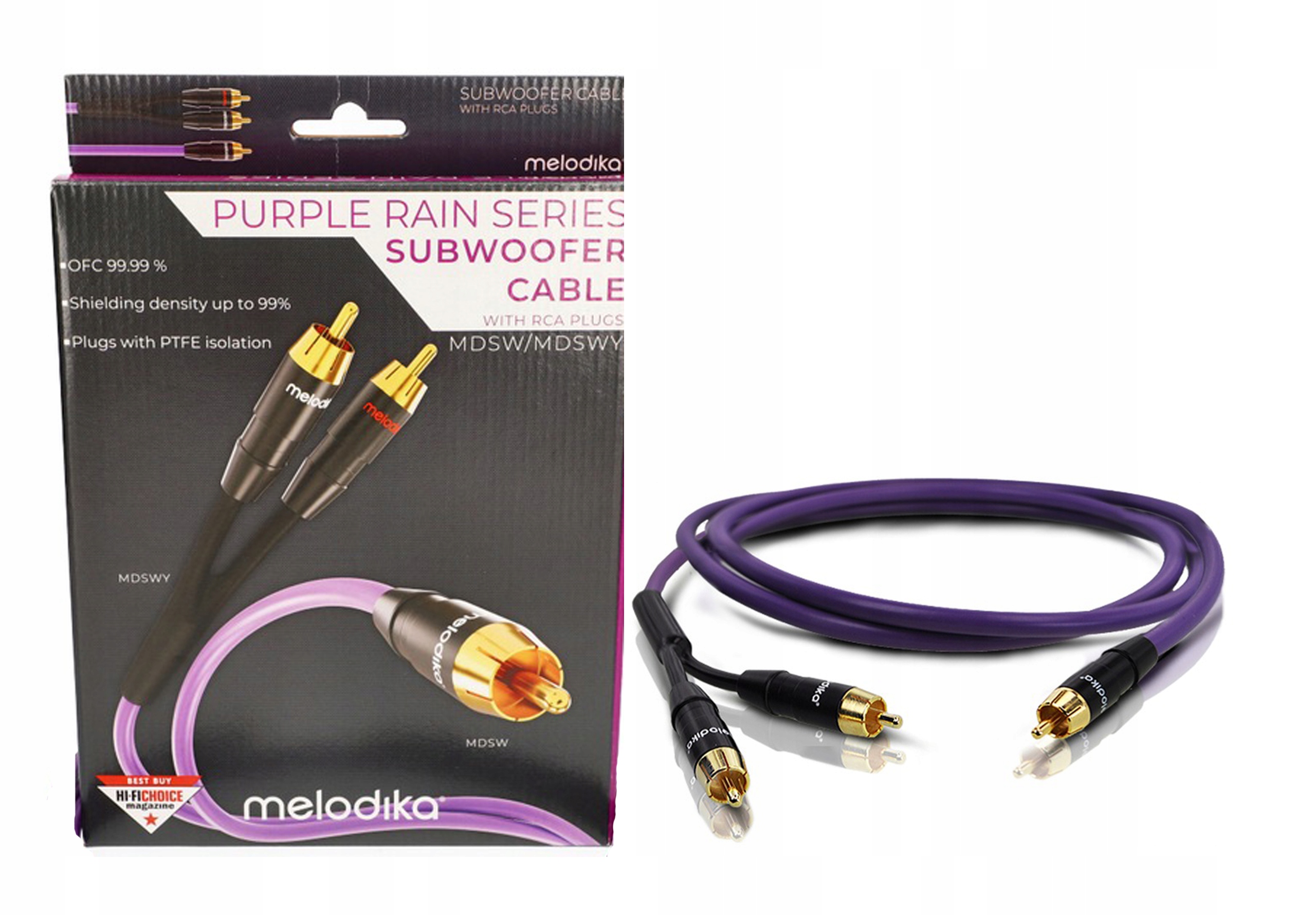 MELODIKA MDSWY20 KABEL DO SUBWOOFERA Y (RCA-2xRCA) 2m