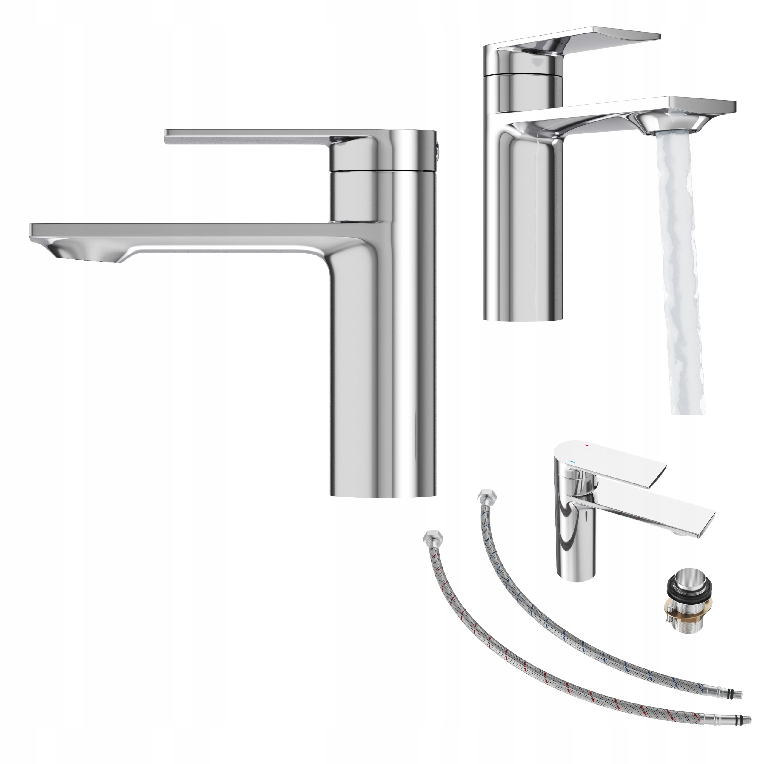 Nízka umývadlová batéria do kúpeľne, stojankový kohútik k umývadlu Cabo Chrom