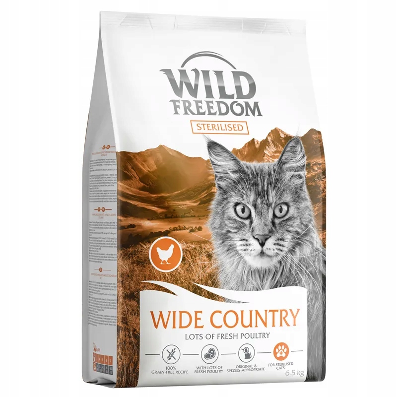 Wild Freedom Adult „Wide Country” Sterilised, drůbež bez obilovin 6,5 kg