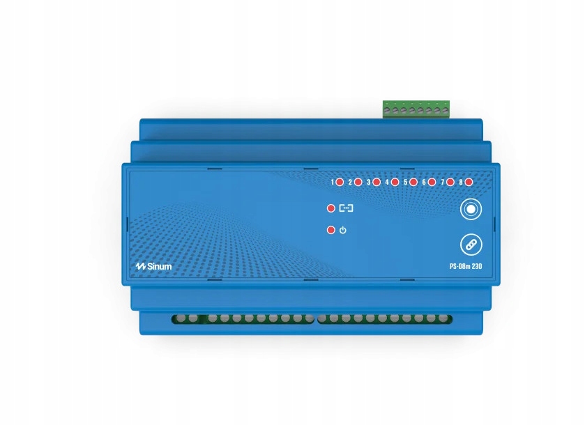 Drôtové Relé Na Koľajnicu Din PS-08M 230 8 Výstupov Tech Sbus K-system