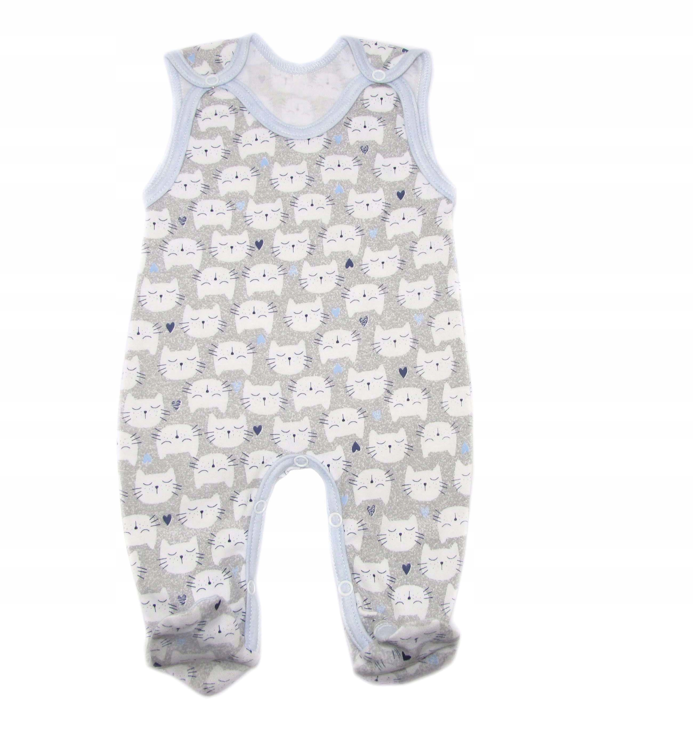 ŚPIOCHY NIEMOWLĘCE ŚPIOSZKI BAWEŁNIANE r.68 /16/ Rękaw bez rękawów