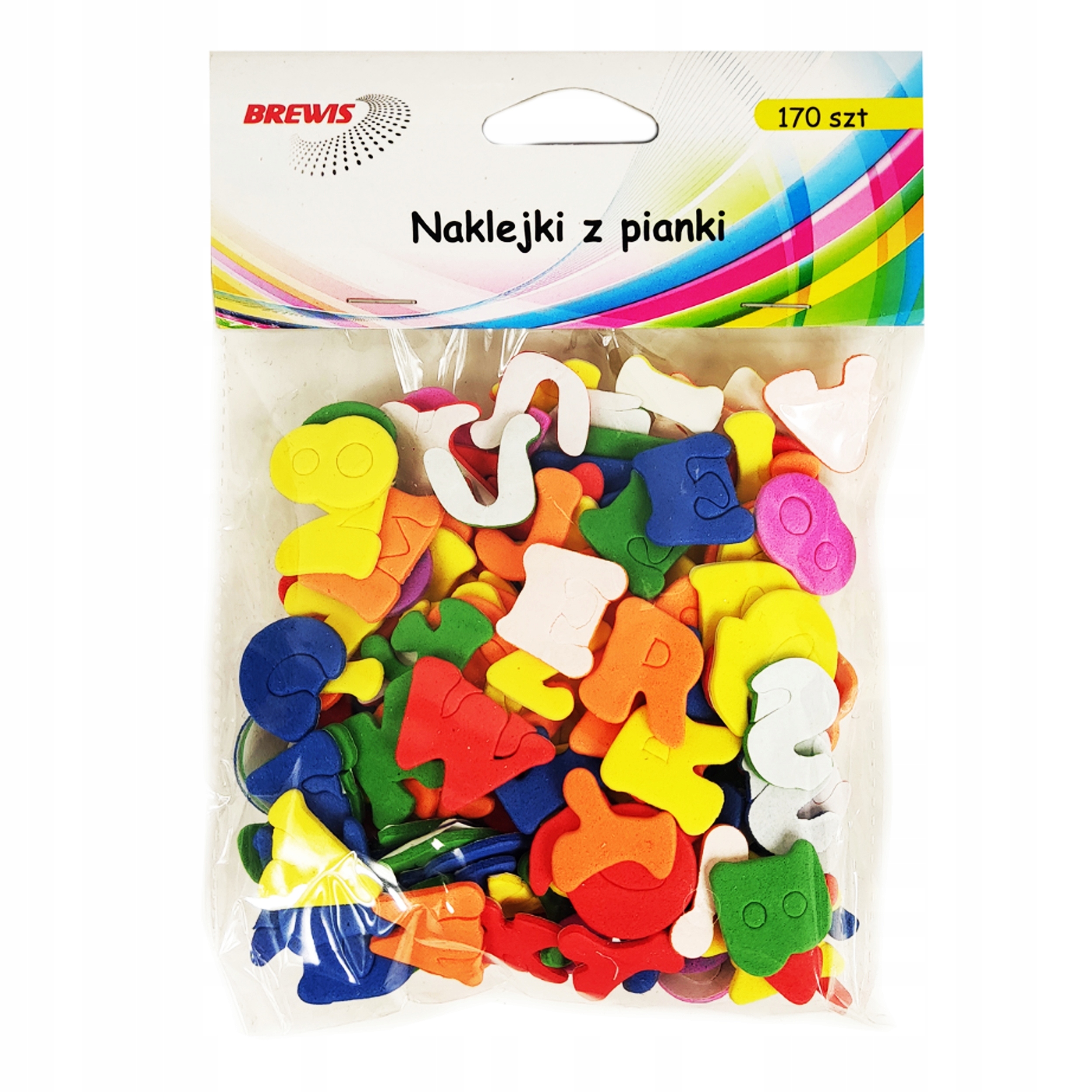 

Naklejki Z Pianki PVC22 Litery Cyfry Brewis 170szt