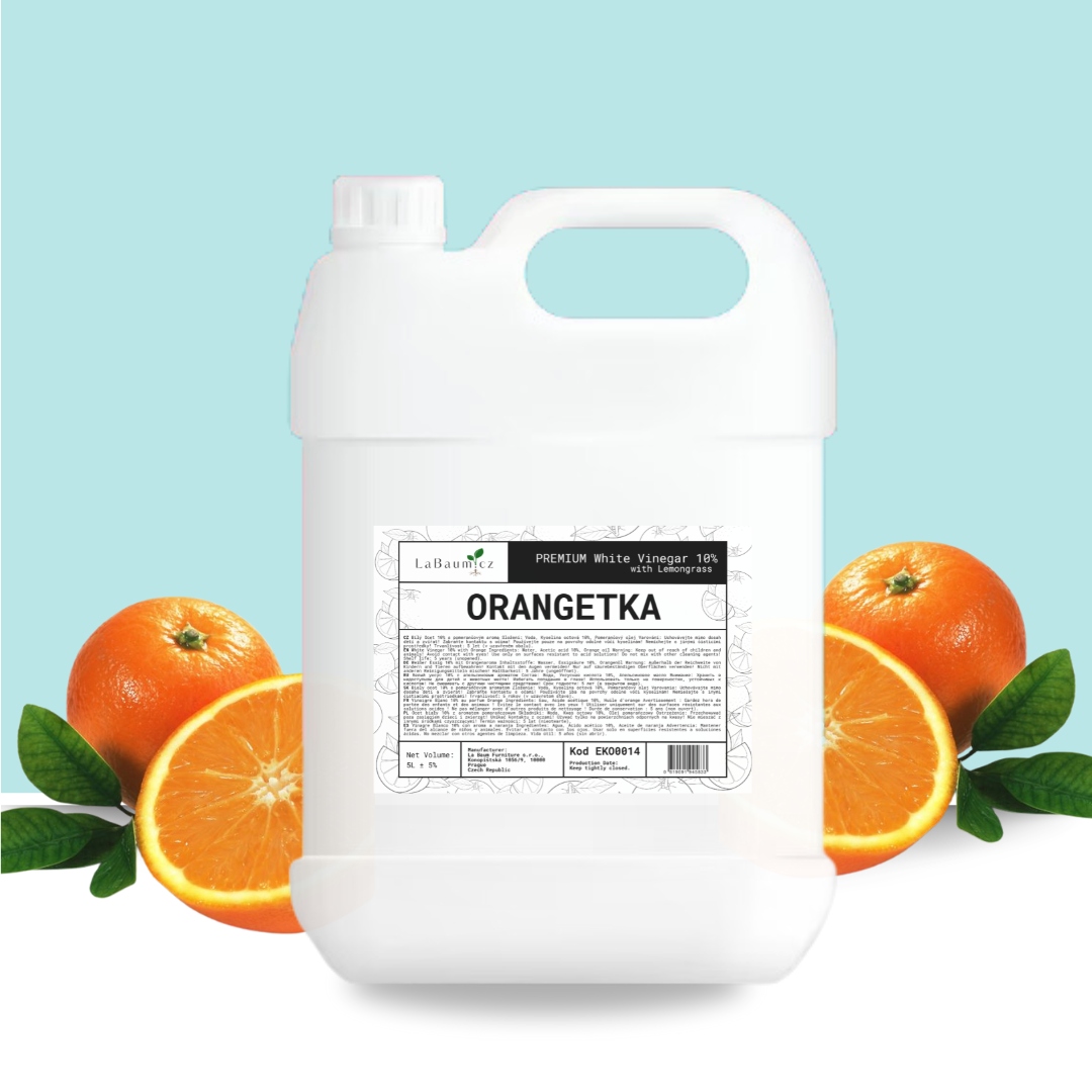 Levně "Orangetka" Bílý ocet 10% na čištění (Pomeranč), 5 L