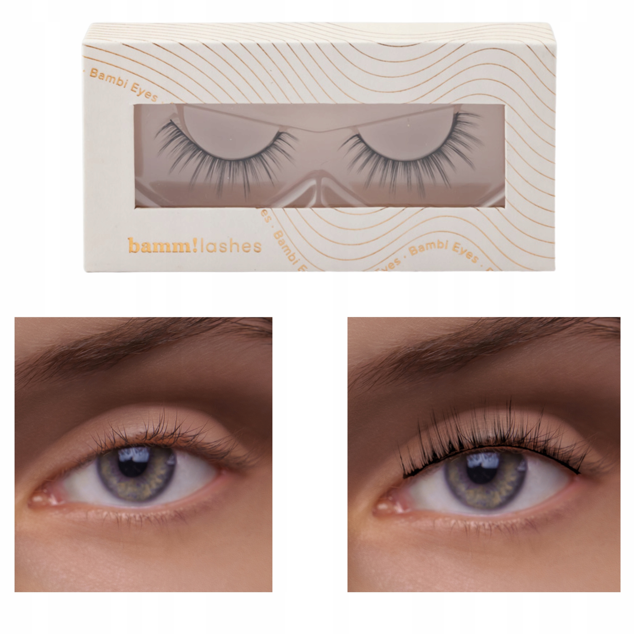 Umělé Řasy na pásku bambi eyes lehké husté Bamm!lashes efekt Objemu