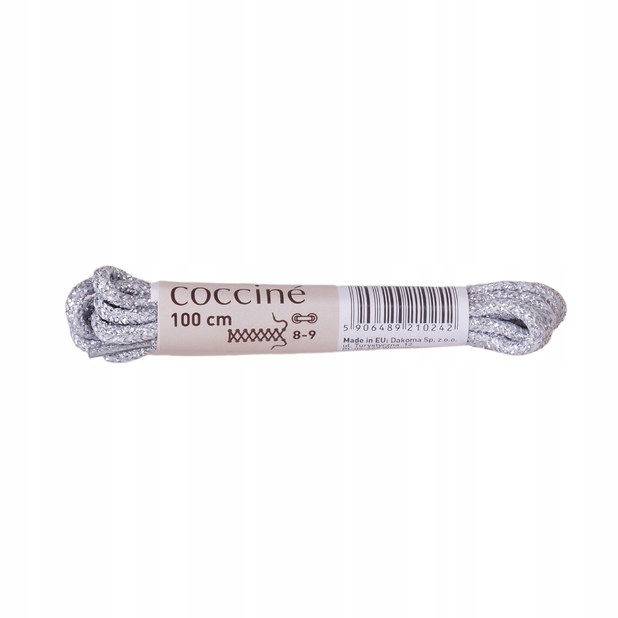 

Okrągłe Sznurówki Srebrne Coccine 100 CM