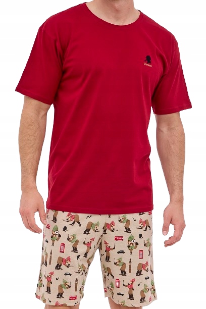 Cornette pánské pyžamo 326/275 Sherlock s krátkým rukávem velikost 4XL