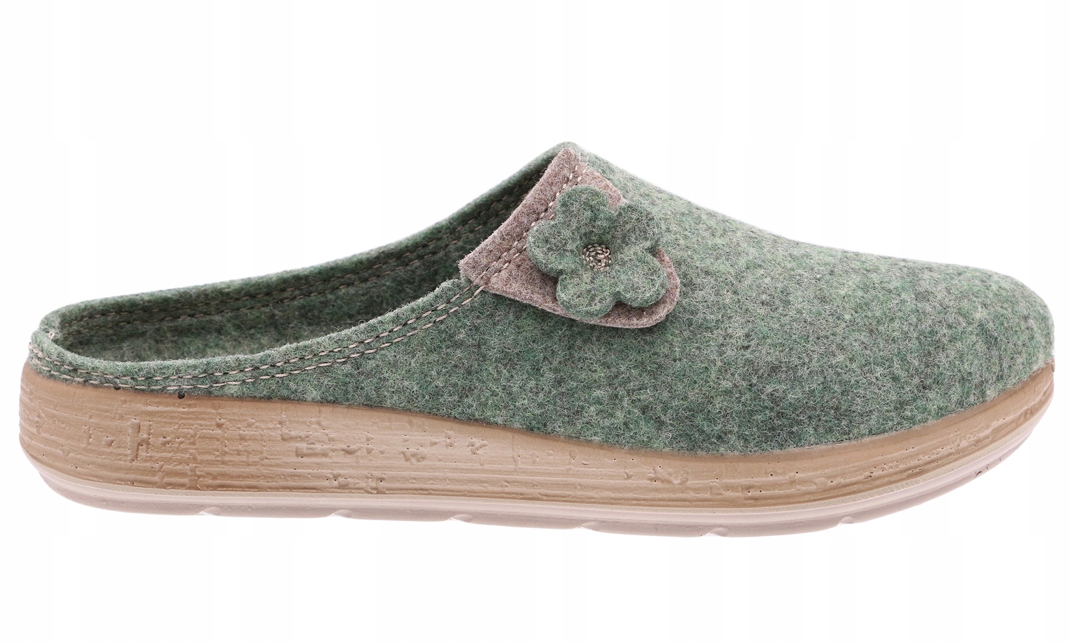 INBLU KAPCIE FILCOWE KLAPKI DAMSKIE AD25 BAMBOSZE DOMOWE LEKKIE ZIELONE 39 Rozmiar 39