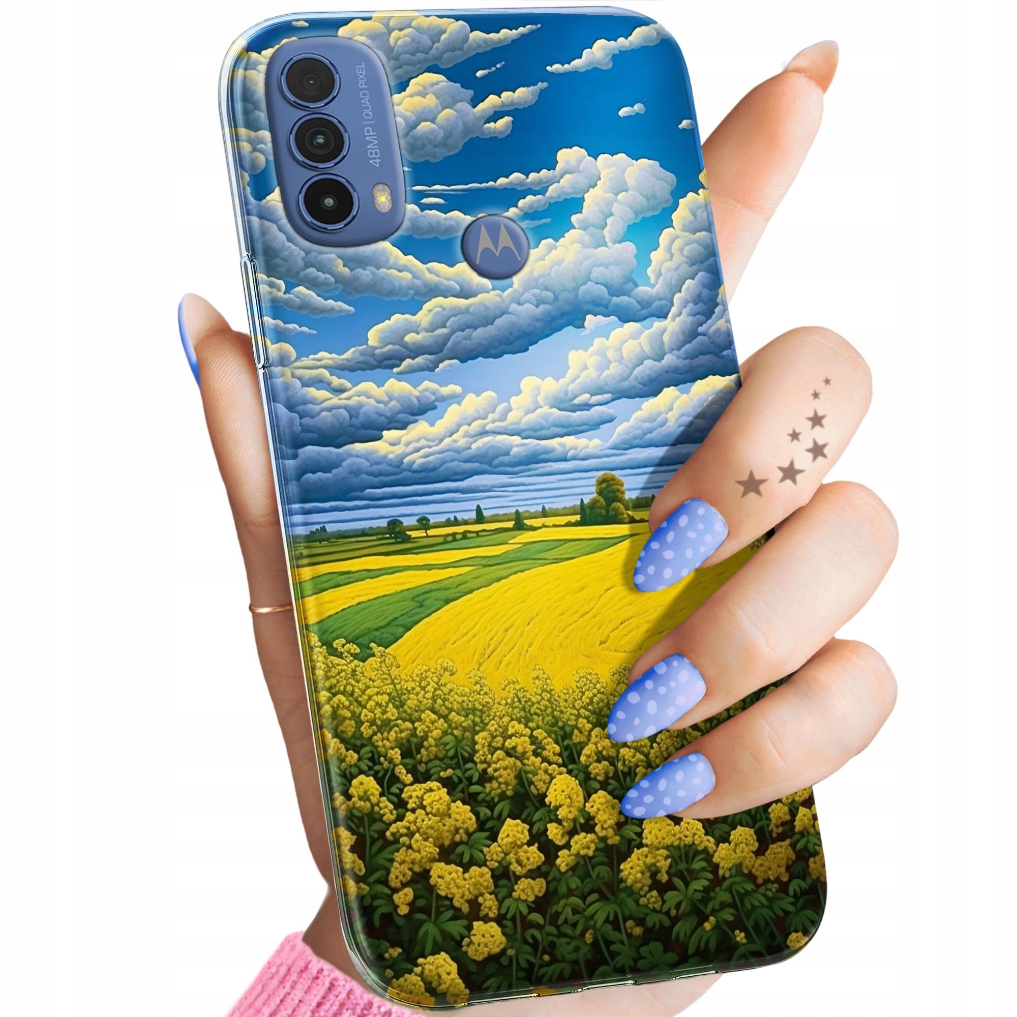 Etui Do Motorola Moto E30 E40 Chmury Niebo Błękit Obudowa Pokrowiec