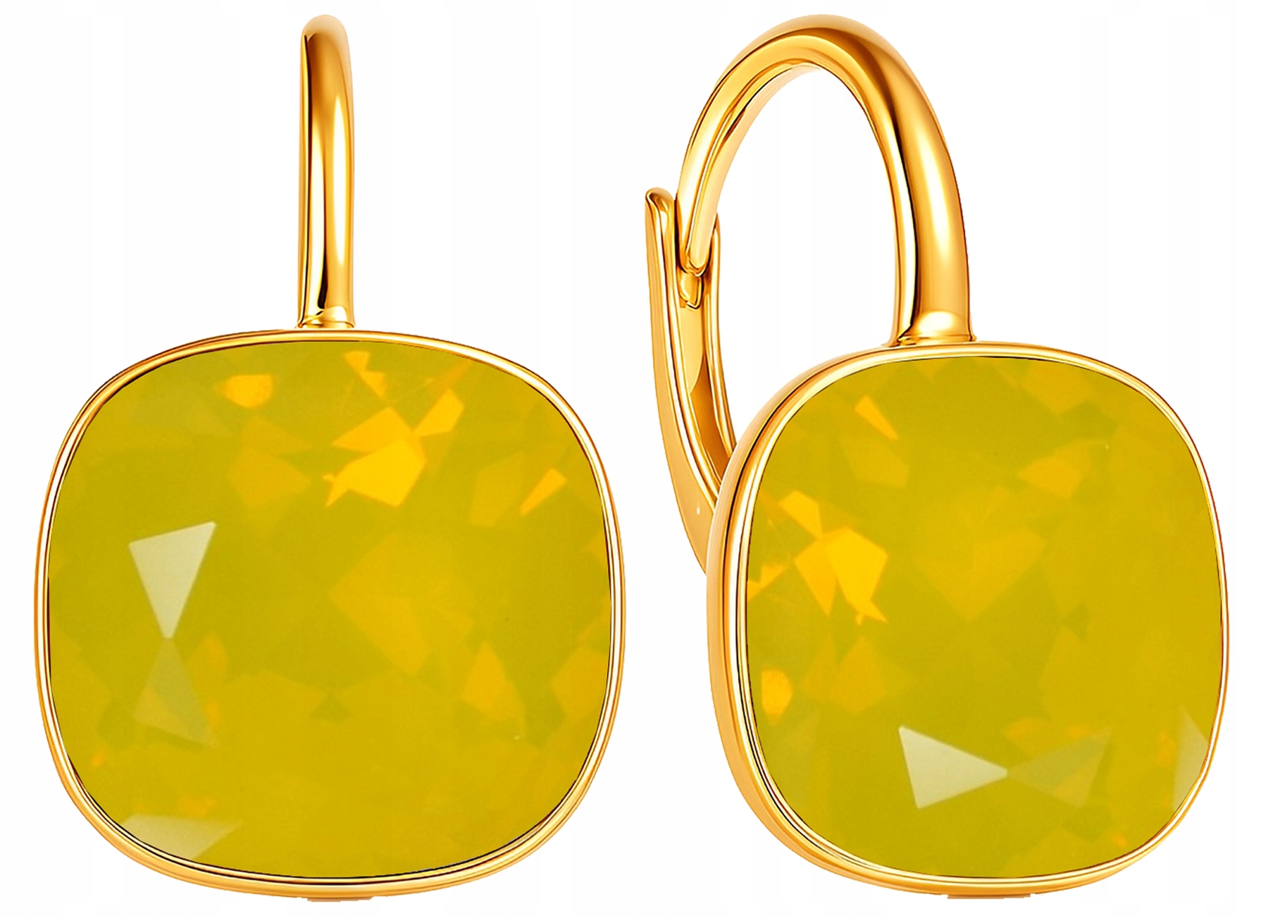 Dámské pozlacené Náušnice Křišťál Stříbro 925 Dárek pro ženu Závěsné