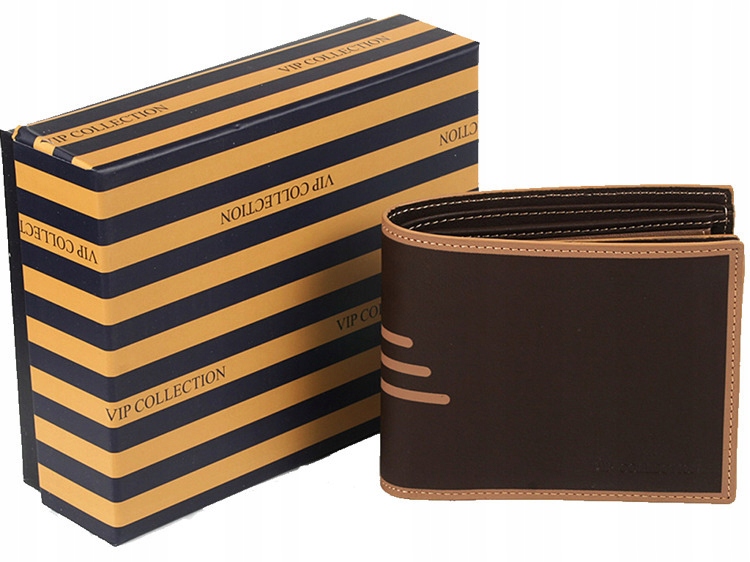 Vip Collection Elegantní Pánská Peněženka, Hnědá Barva