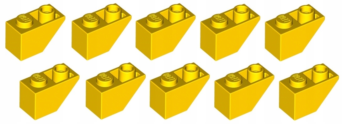 

Lego skos odwrócony 1x2 żółty 10 szt. 3665 Nowy
