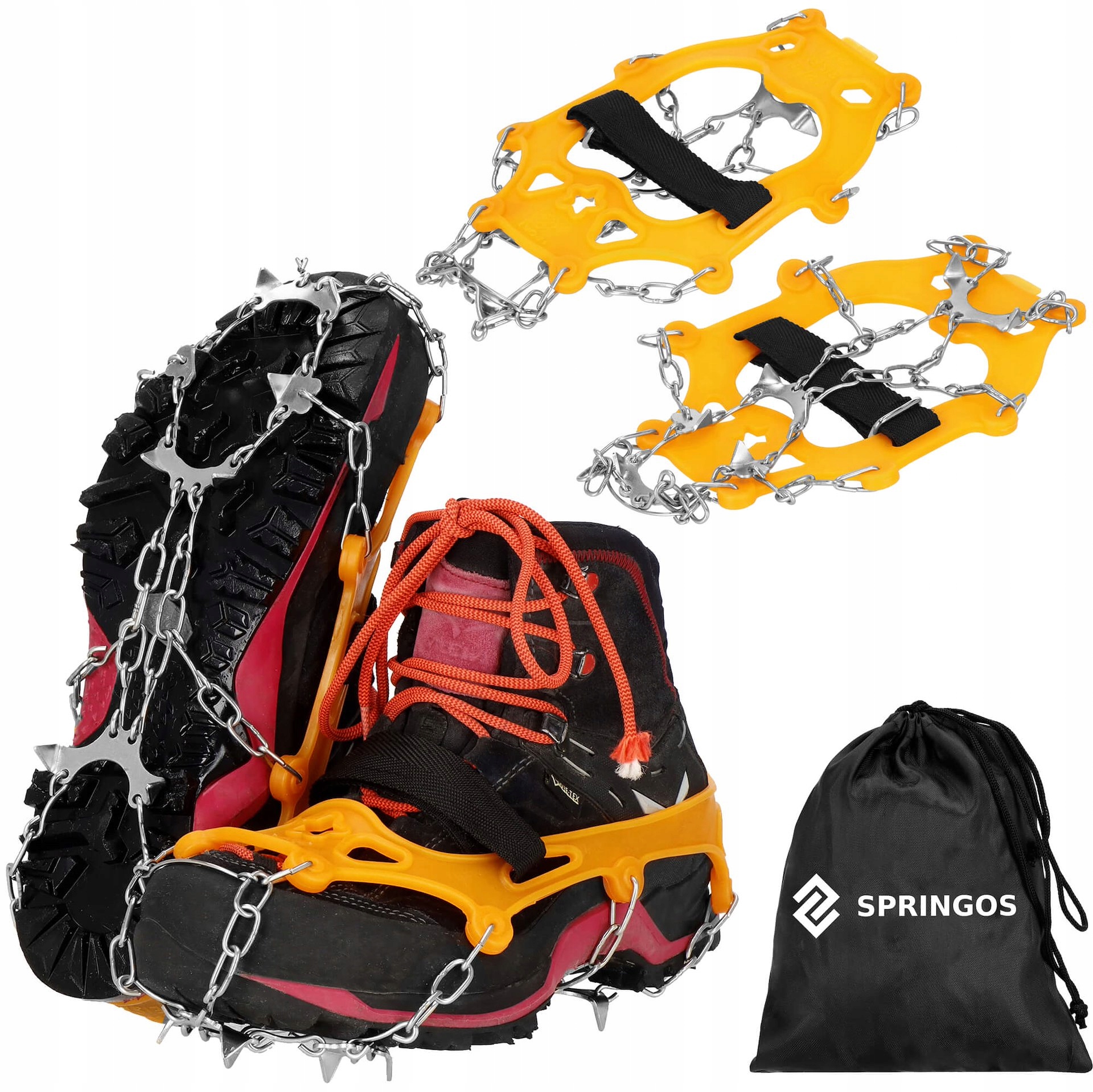 Raczki Na Buty Kolce Antypoślizgowe Łańcuchy r.M 36-40 Turystyczne Nakładki