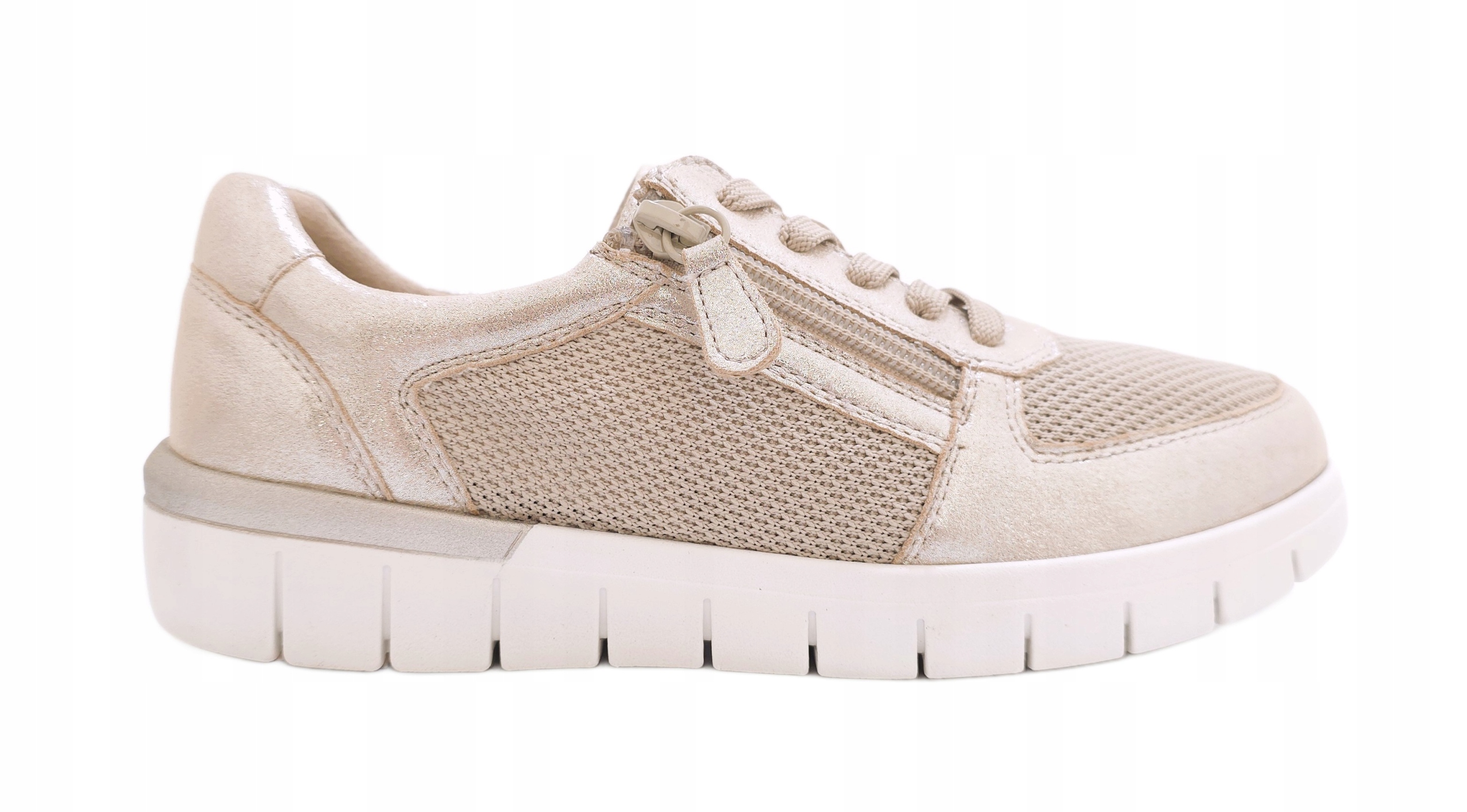 Dámské polobotky tenisky Caprice 9-23700, velikost H, zlaté, velikost 39