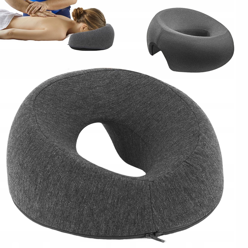 Polštář Pod Obličej Memory Foam U-tvar Protiskluzová Masáž