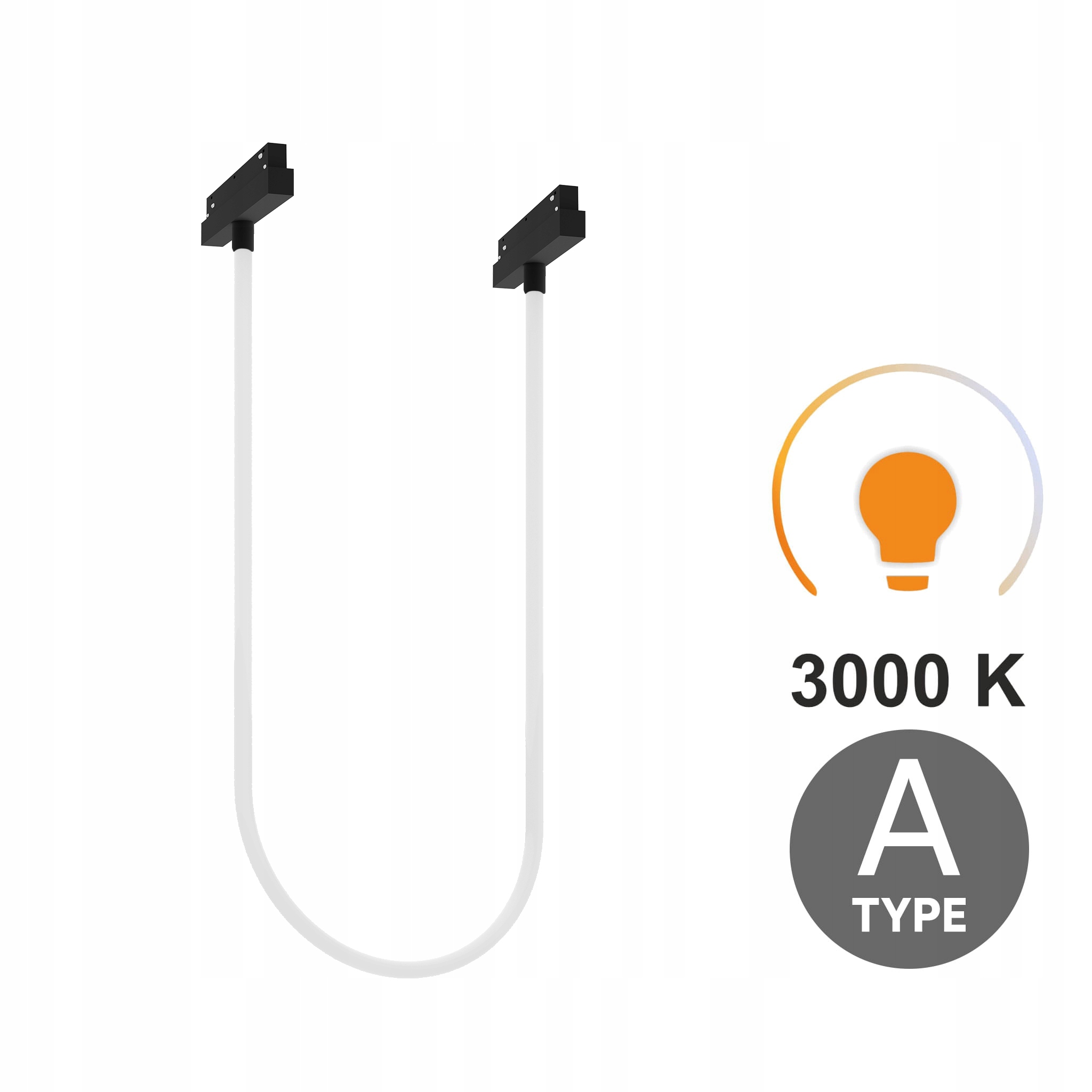 Lampa Tuba 2M 28W RG2 Typ A pre koľajnice Smart Track 3000K čierna