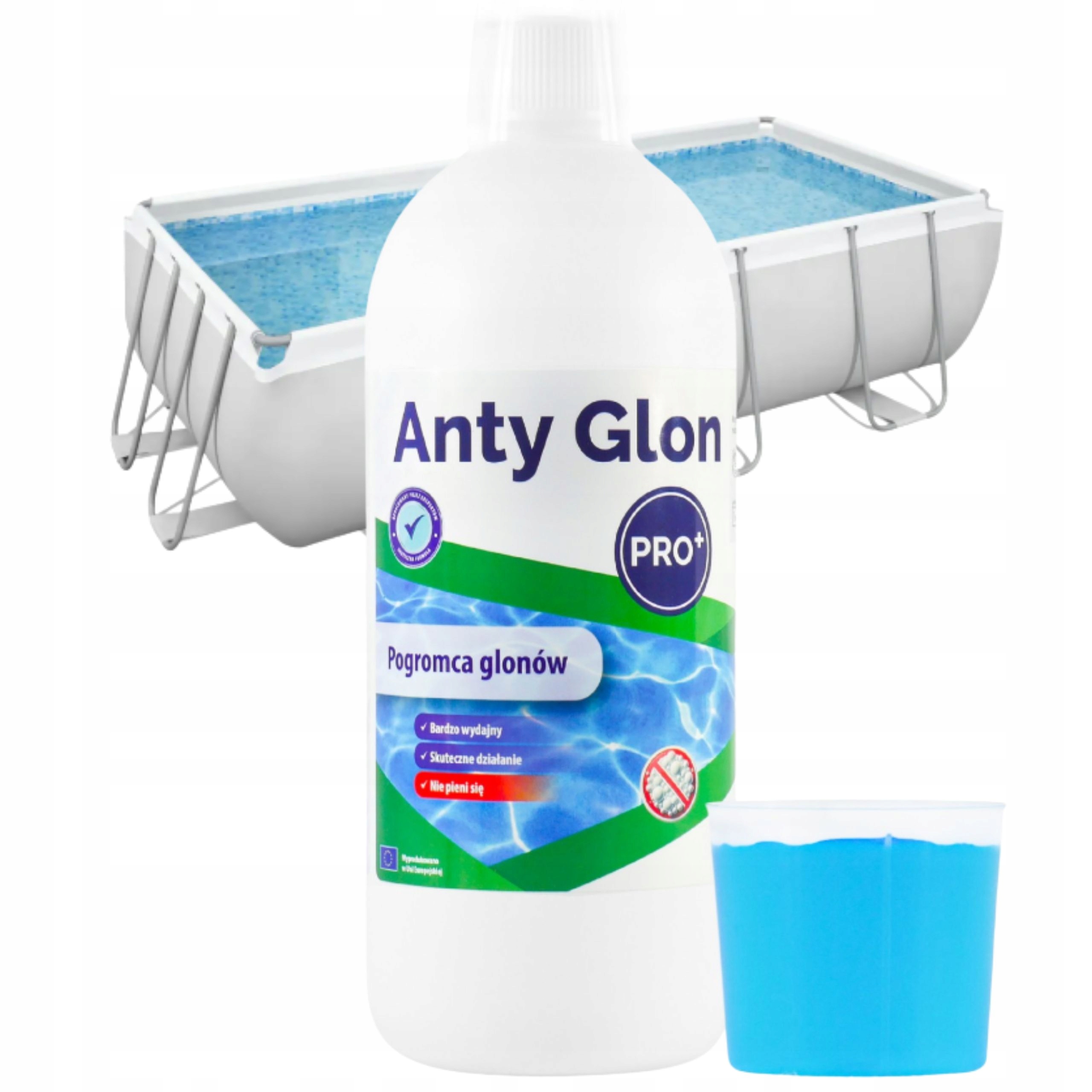 Anty Glon PRO+ KLOER, płyn na glony do basenu 1 L