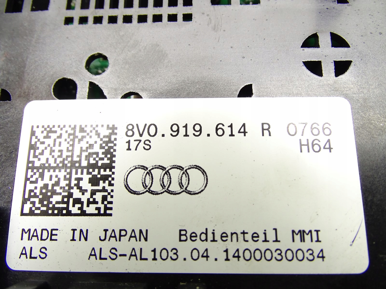 control panel MMI AUDI A3 S3 8V 8V0919614R
