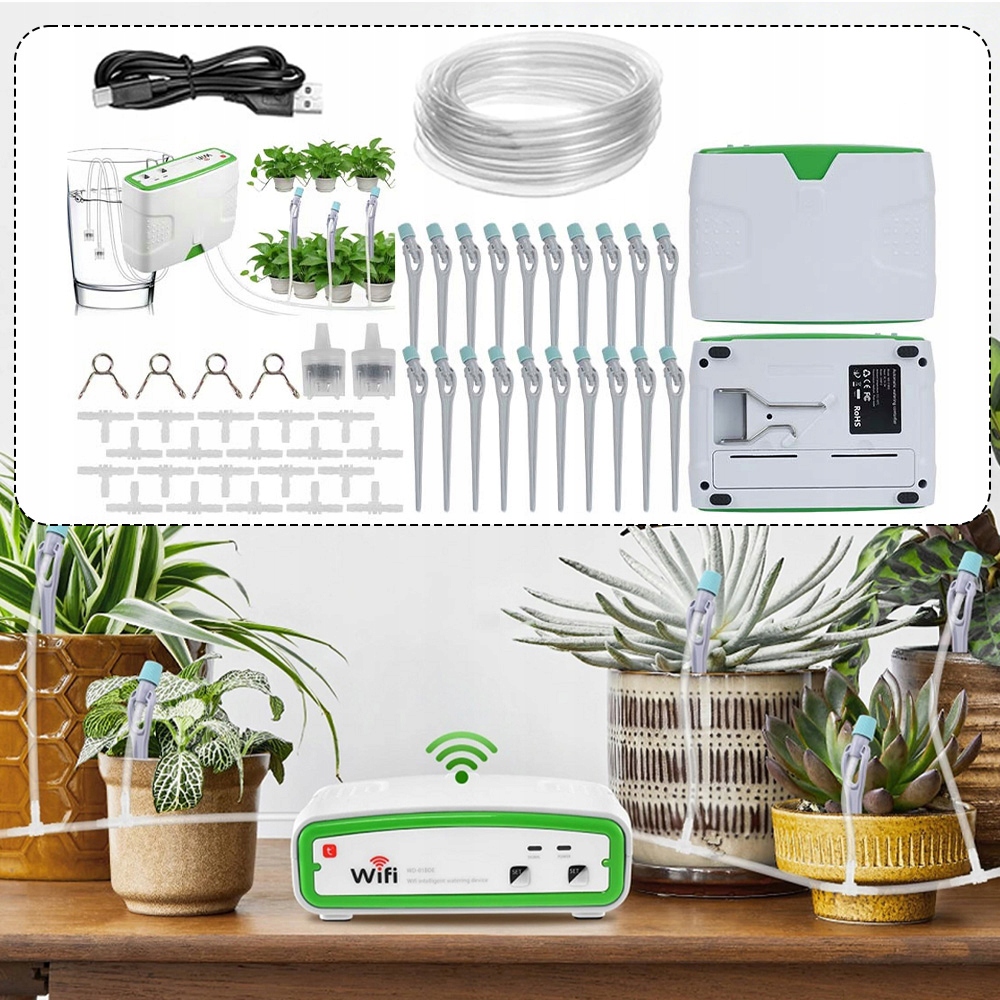 Zavlažovací Sada Systém Automatického Zavlažování Rostlin WiFi pro pěstování