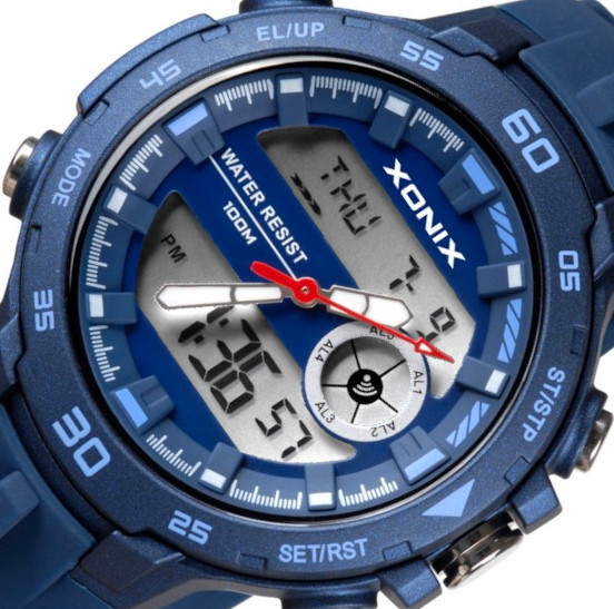 

Xonix DualTime Duży Zegarek Damski sport WR100m