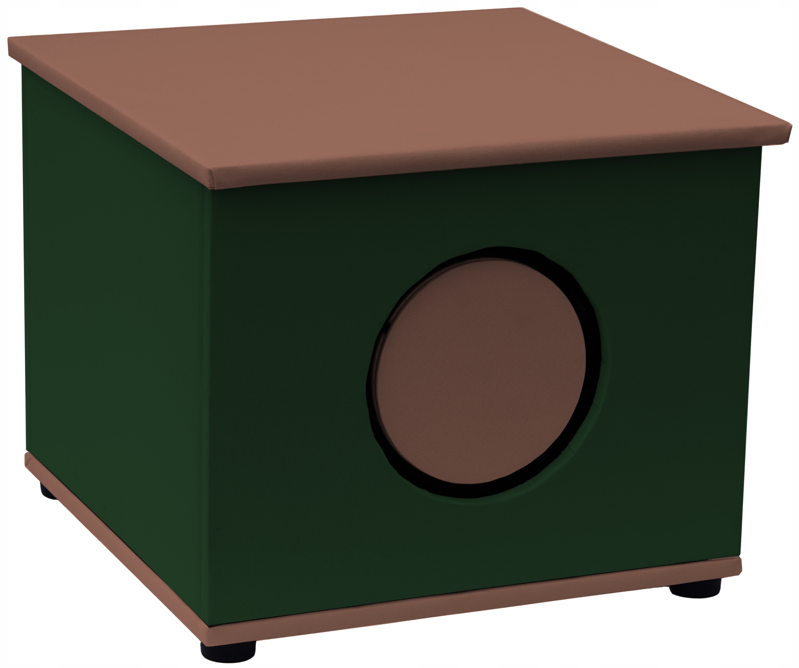 Levně Bouda pro kočky dvojitě zateplená, samočistící, bezúdržbová, Hnědá-zelená Bota