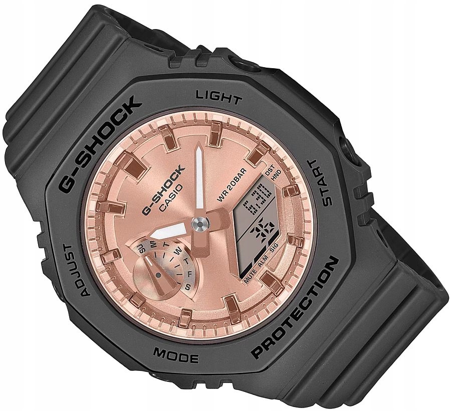 Módní Dámské Hodinky Casio G-shock GMA-S2100MD-1A Sportovní Rose Gold 43 mm