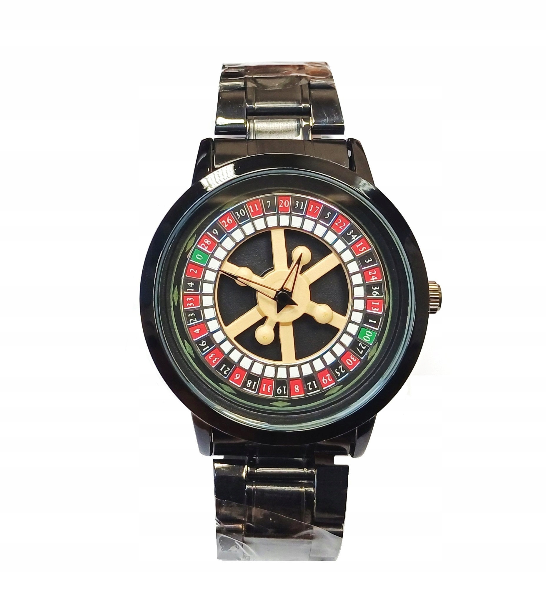 Unikátní, Masivní Pánské Hodinky S Rotující Ruletou Pro Hráče Hazardních Her