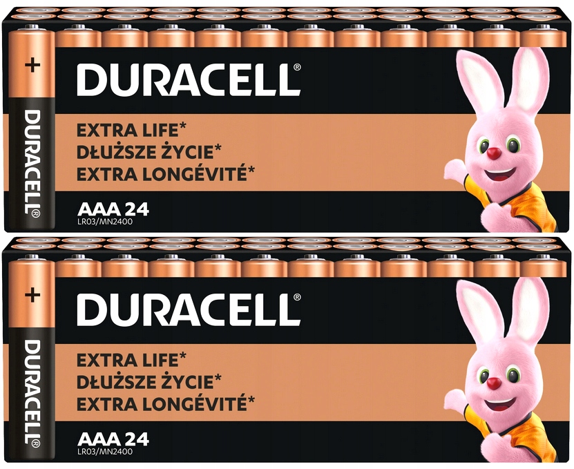 48 x Alkalické Baterie Aaa R3 Originální Duracell