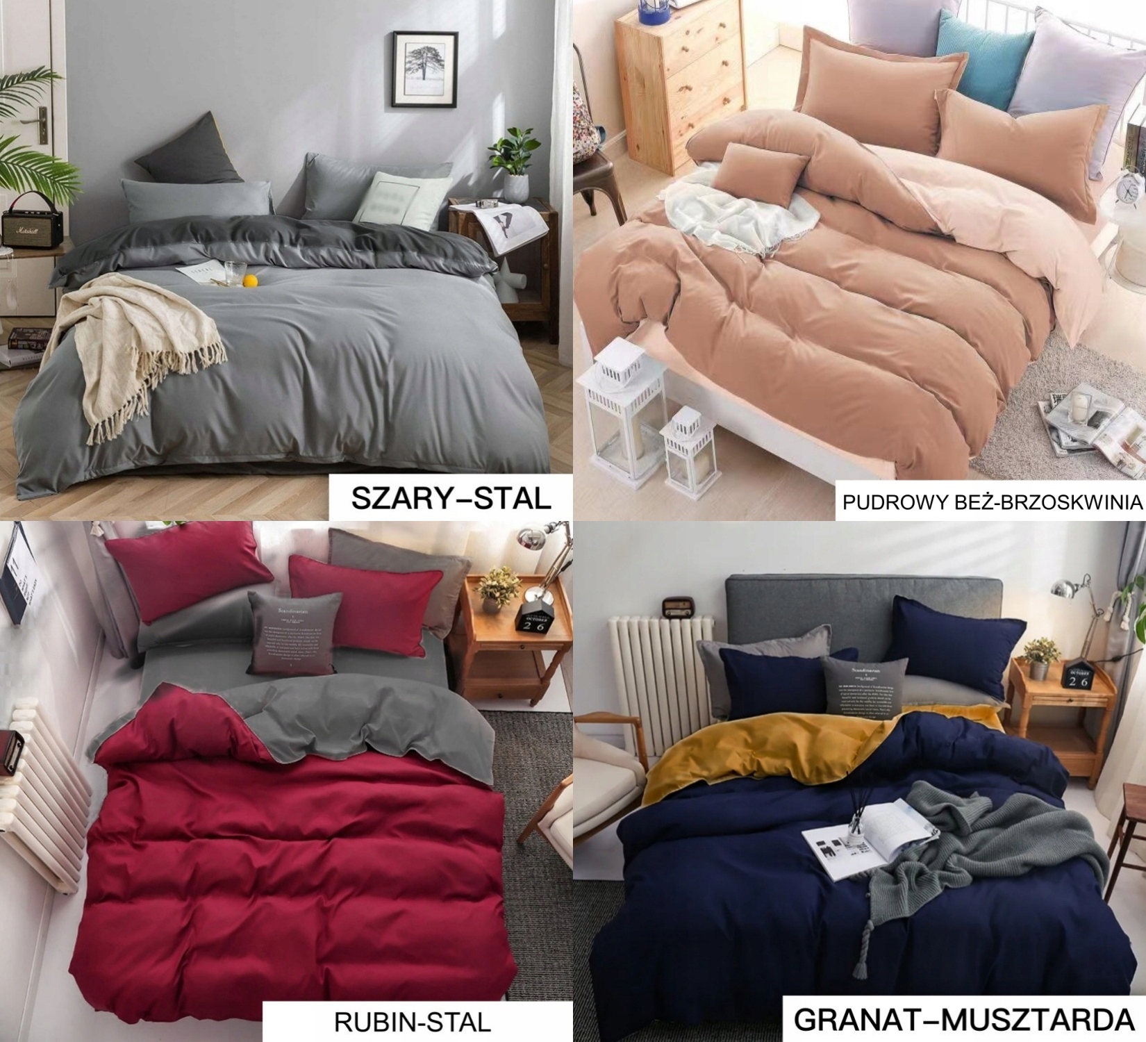 DWUSTRONNA POŚCIEL BAWEŁNA 160X200 + 2 POSZEWKI Szerokość poszewki na kołdrę 160 cm