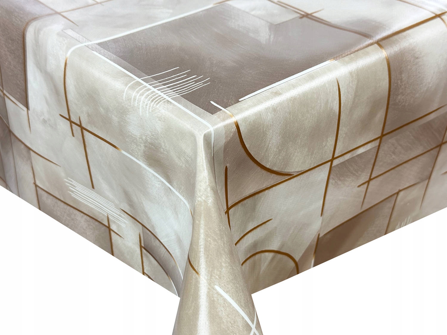 Cerata na Metry Obrus Ceratowy na Wymiar Beż Geometryczny 120x140 cm Typ obrus