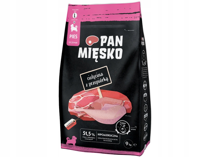Karma dla psa Pan Mięsko Cielęcina 9 kg