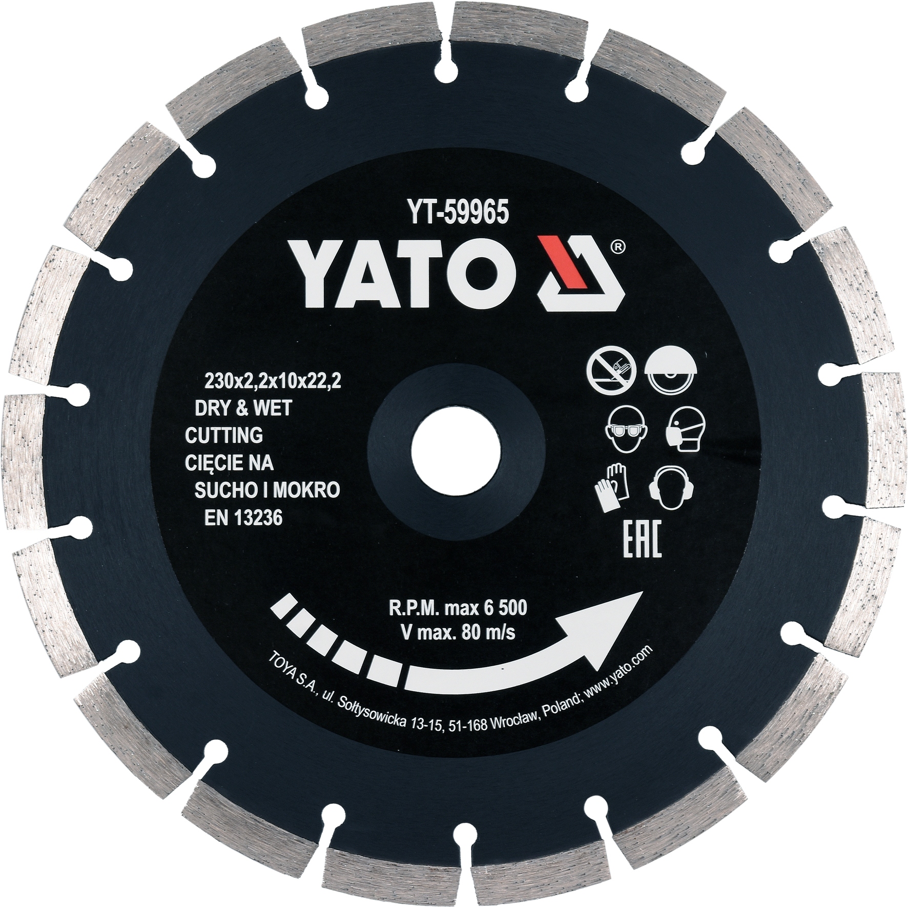 

Yato Tarcza Diamentowa Do Betonu Segmentowa 230mm