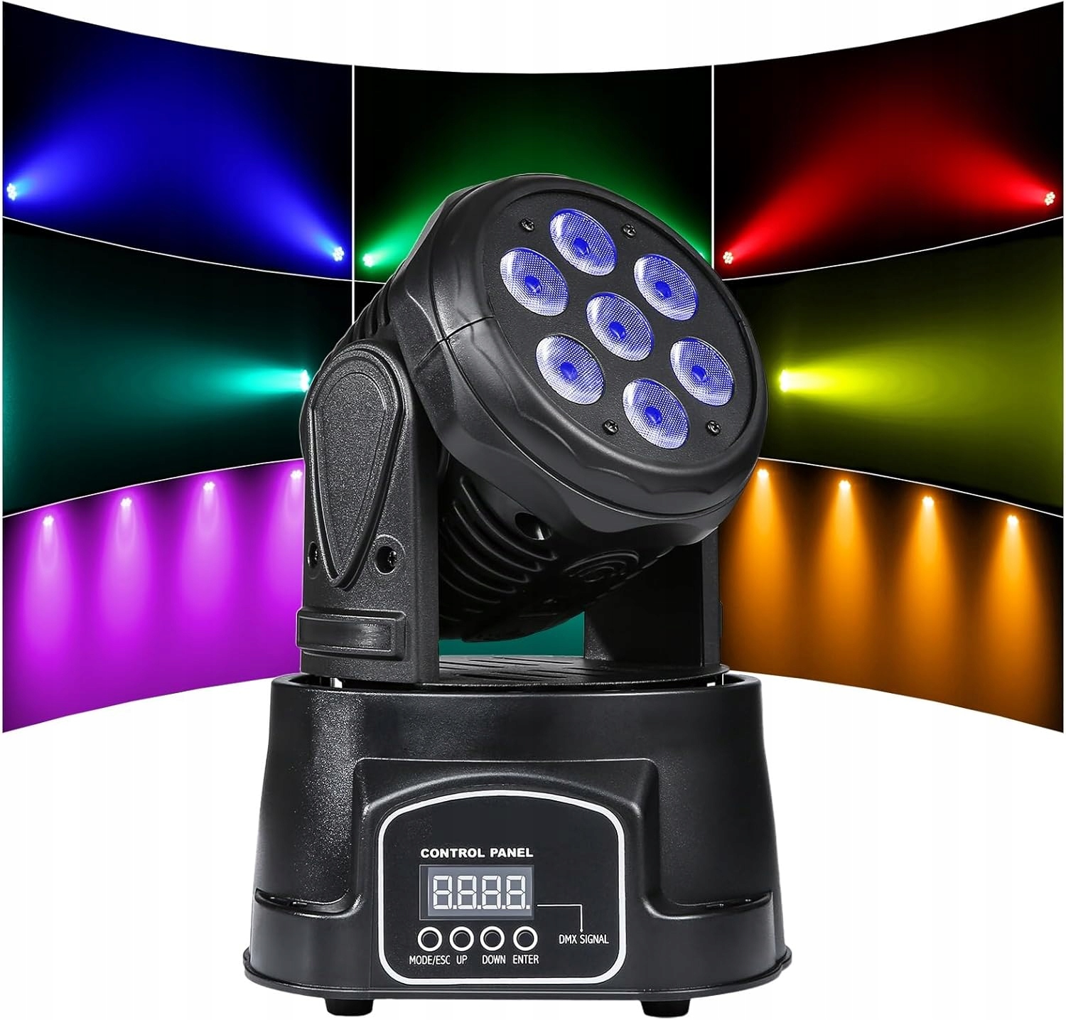 ZKYMZL mini lampa sceniczna z ruchomą głowicą