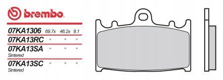 

Brembo 07KA13LA Zestaw klocków hamulcowych