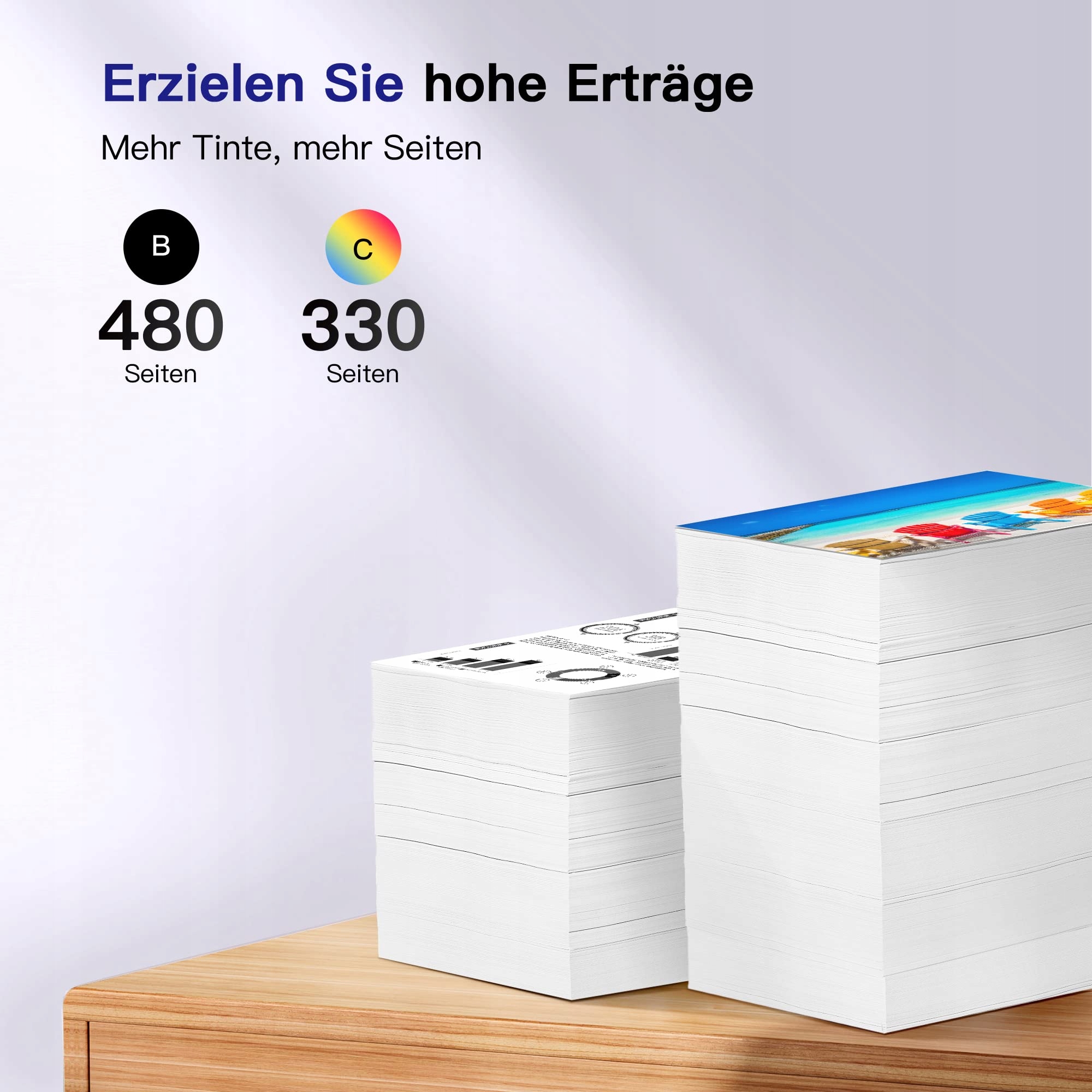 VVQV Tusze 302XL Zamiennik HP 302 Czarny i Kolorowy Envy Officejet Deskjet — miniatura 3