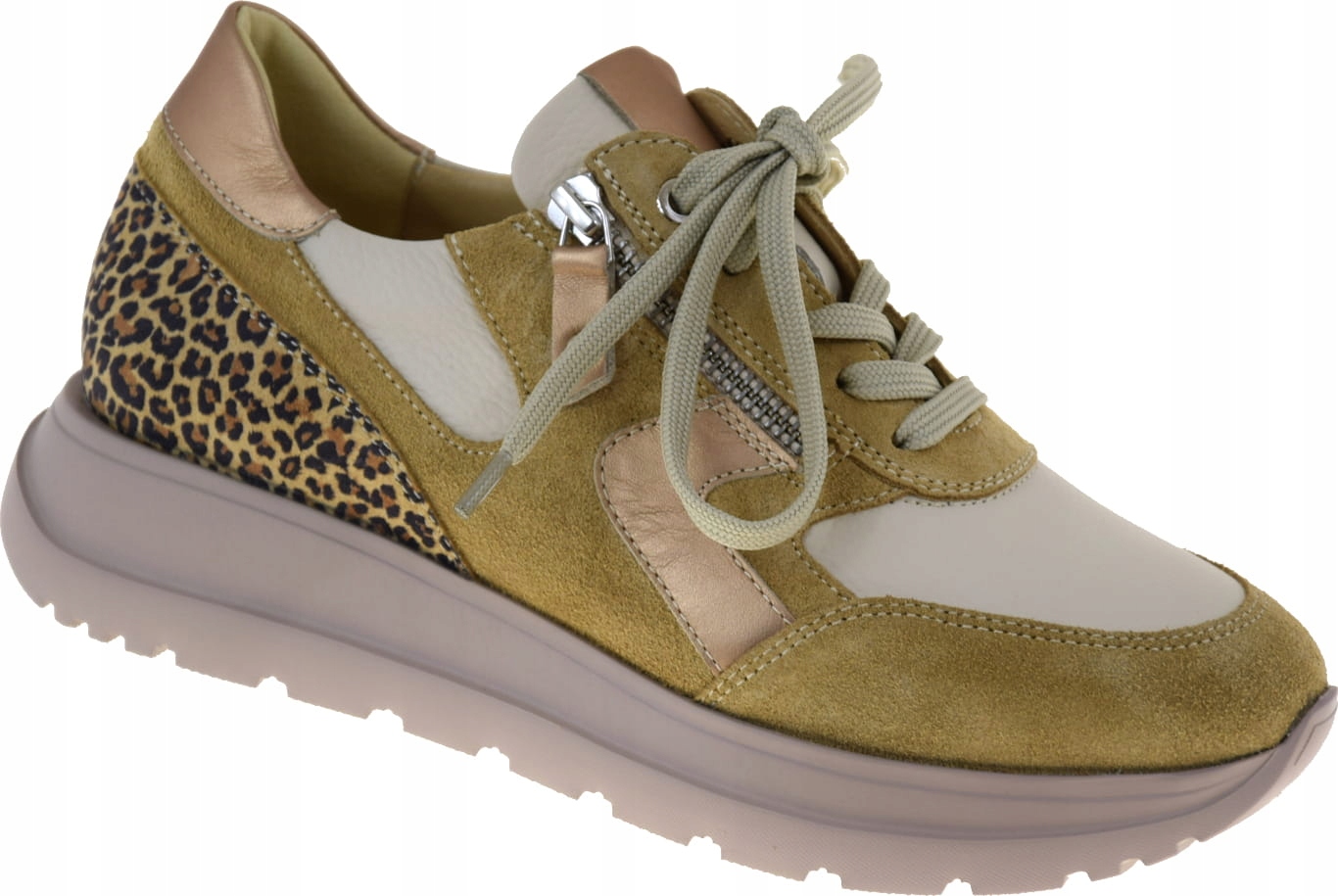 Dámské Sportovní Polobotky Kampa N819 Módní Pohodlné Přírodní Kůže Béžová 39