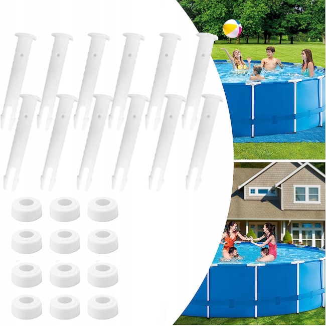 

12x zatyczki szpilki kołki zamienne do basenów