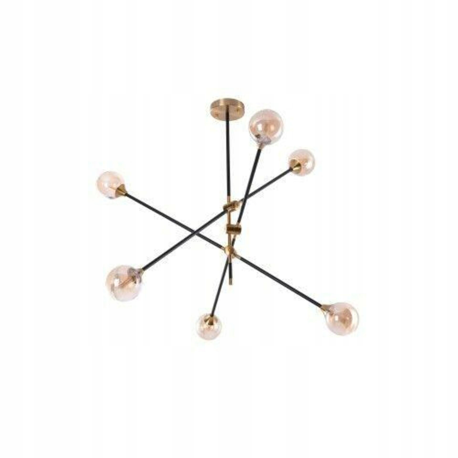 AZzardo AZ4700 závesné svietidlo Solen 6 čierna/zlatá