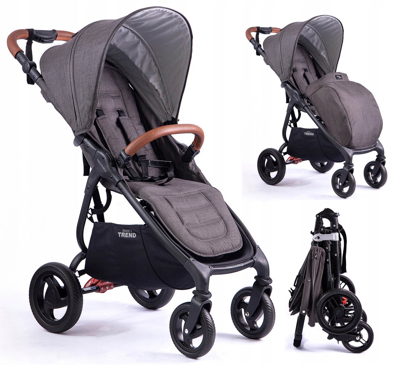 WÓZEK SPACEROWY VALCO SNAP4 TREND CHARCOAL