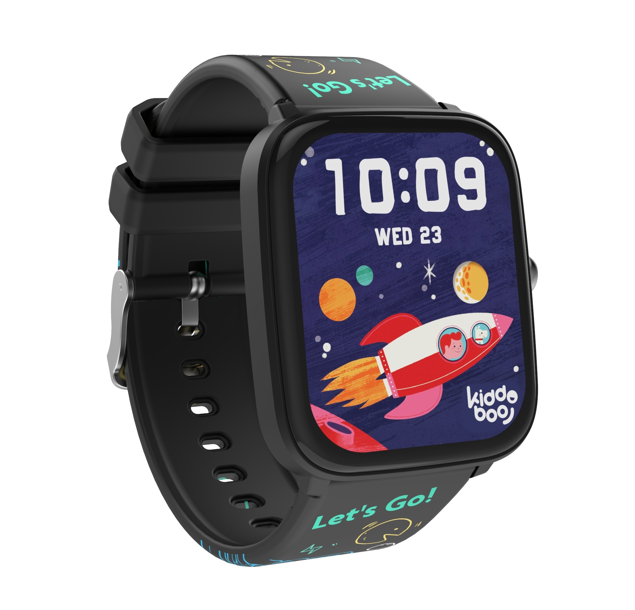 Chytré Hodinky pro dítě Kidoboo Černé Chytré hodinky Krokoměr Hry
