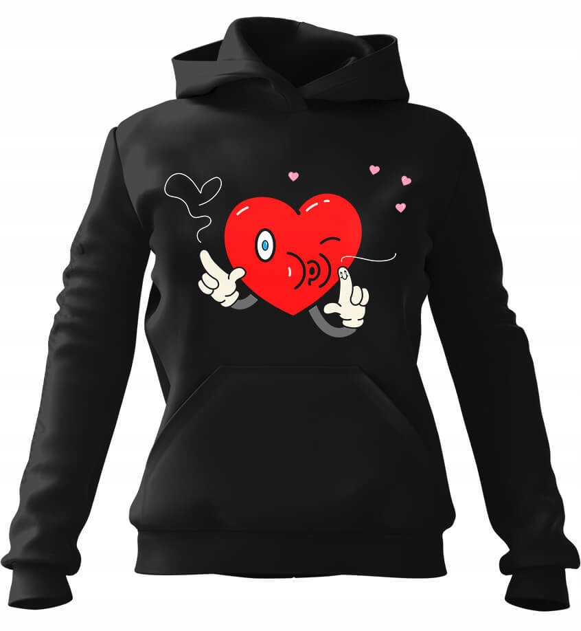 Dámská Mikina s kapucí in the Heart černá M