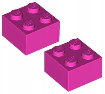 

Lego Klocek 2x2 Ciemny Różowy (3003/4517992) x2