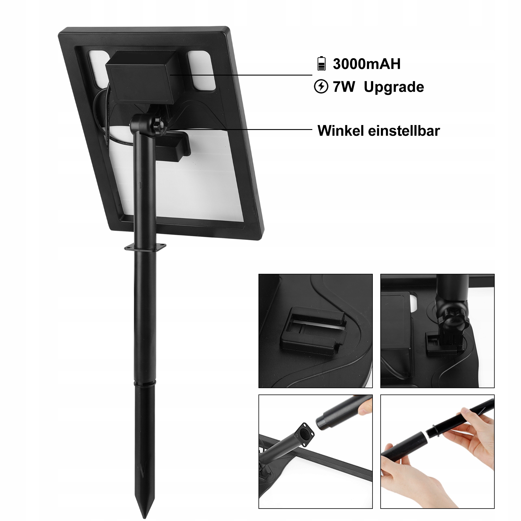 POMPA FONTANNOWA FONTANNA SOLARNA DO OCZKA 7W +LED Waga produktu z opakowaniem jednostkowym 0.82 kg