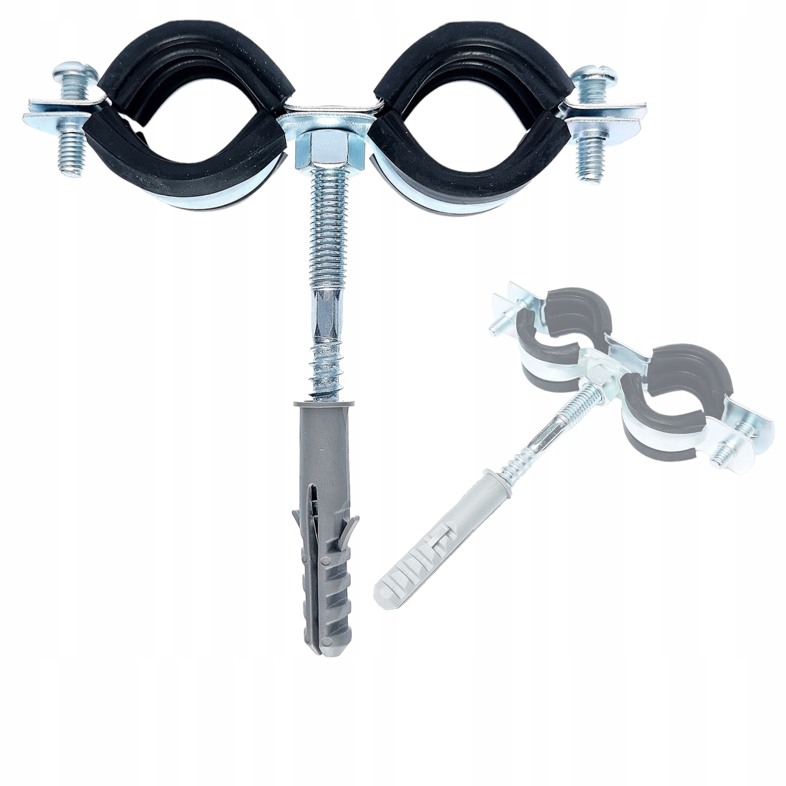 

Metalowa Obejma Do Rur Podwójna Z Gumą 3/8"