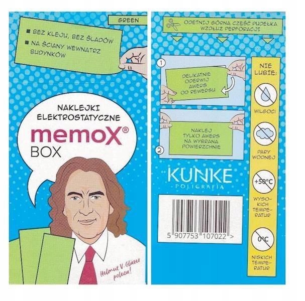 KARTECZKI ELEKTROSTATYCZNE 50SZT. ZIELONE