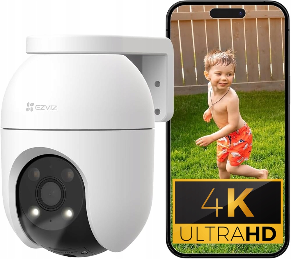 Rotačná WiFi kamera Ezviz 8MPx 4K Ultra Hd Mikrofón Reproduktor Smart Light