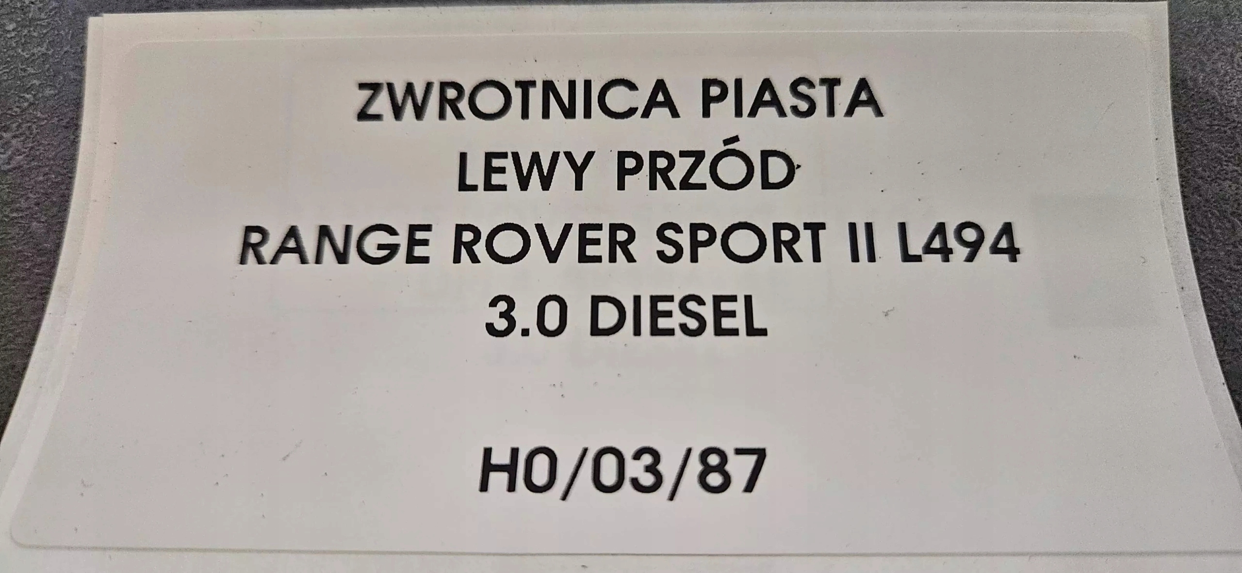 otoč čepu levý předek RANGE ROVER SPORT II