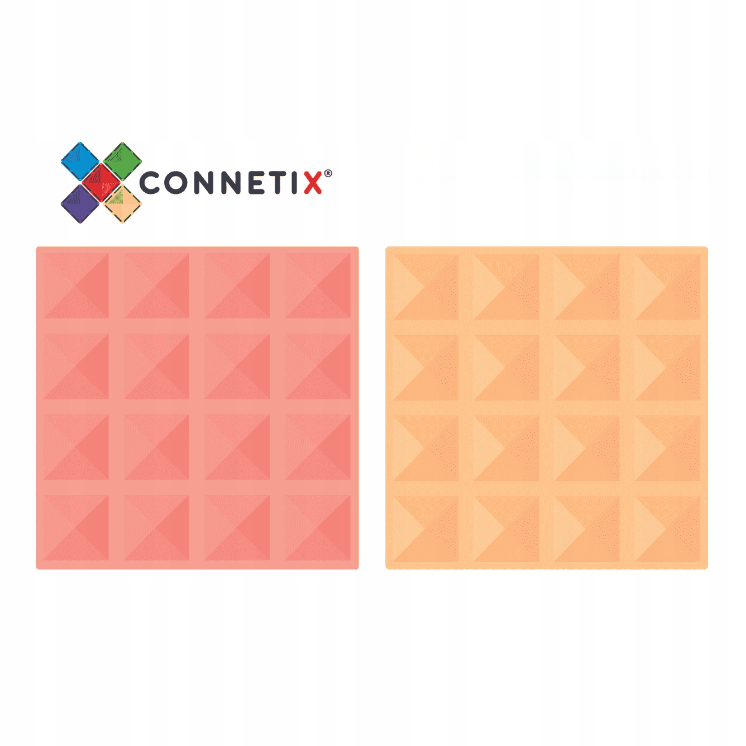 Klocki magnetyczne Base Plate Lemon 2 el. connetix Liczba elementów 2 szt.