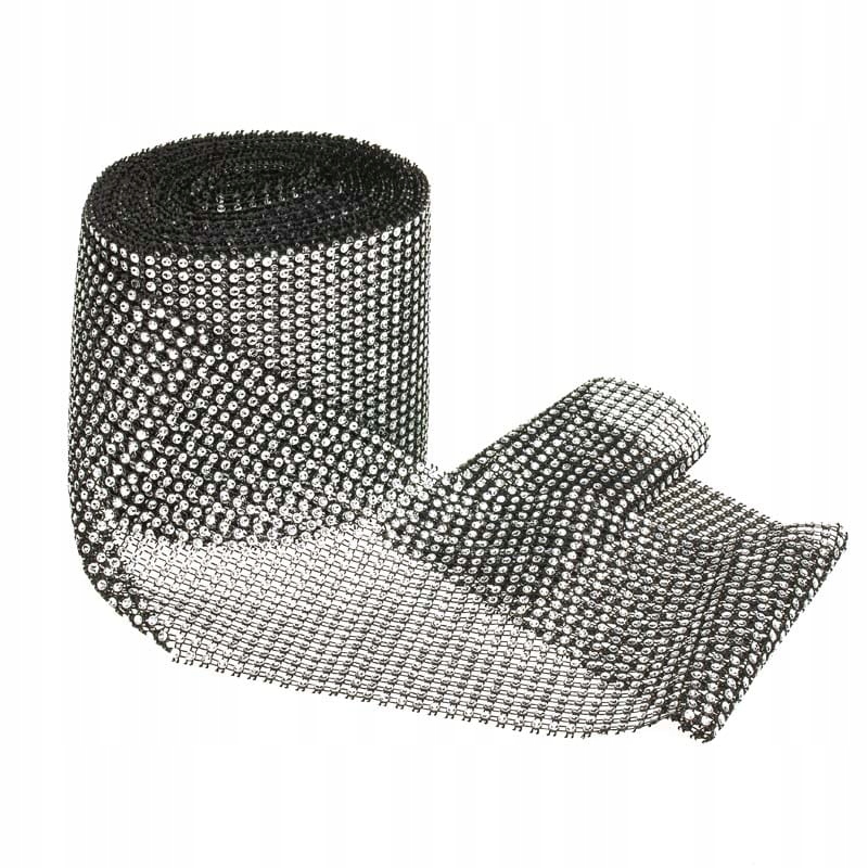 

Taśma z cyrkoniami diamentowa 12cm x 9 m Czarna