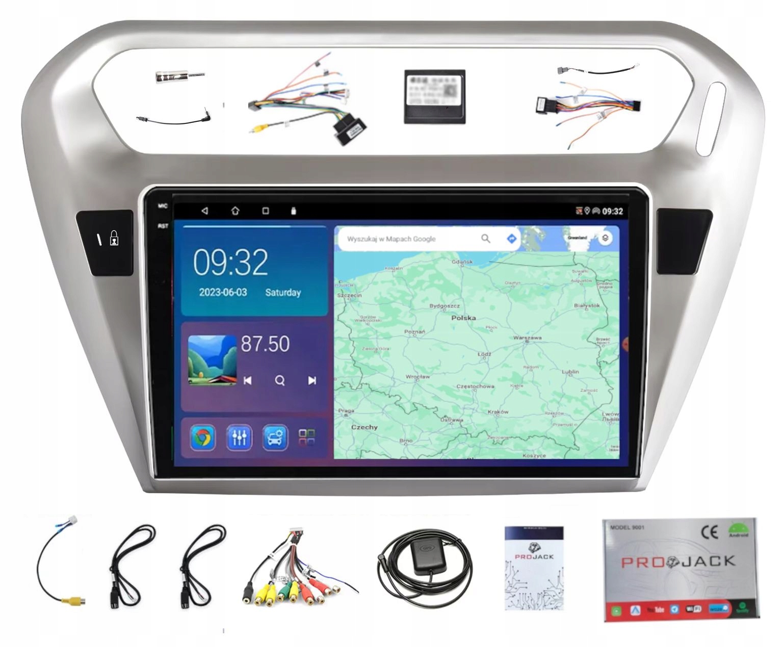 Rádio Navigácia Gps Citroen C-elysse 2012-2021 Wifi Carplay Usb 4GB 64GB